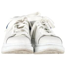 Alexander Mcqueen-Alexander McQueen Suede-Trimmed Oversized Sneakers in White Leather-White