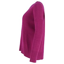 Theory-Pull Col Rond Theory en Cachemire Violet-Violet