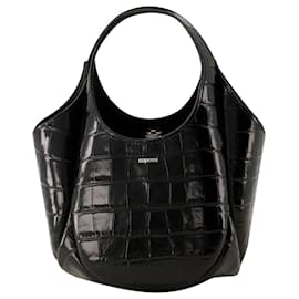 Coperni-Mini Bucket Swipe Shopper Bag - Coperni - Leather - Black-Black