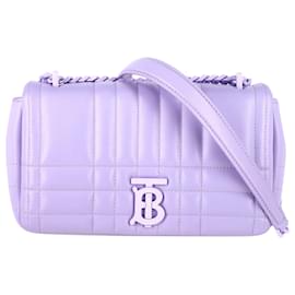 Burberry-Burberry Small Lola Bag In Purple Lambskin Leather-Other