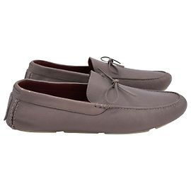 Mocassins Loro Piana en Cuir Gris Gris