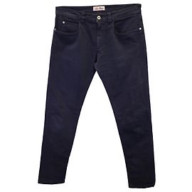 Calça Loro Piana Slim Fit em Algodão Preto Preto