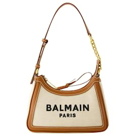 Balmain-Sac à Bandoulière B-Army - Balmain - Toile - Beige-Beige