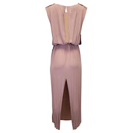 Acne-Acne Studios Tie Waist Maxi Dress in Pink Polyester-Pink