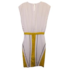 Fendi-Fendi ärmelloses Kleid aus weißer Viskose-Mehrfarben