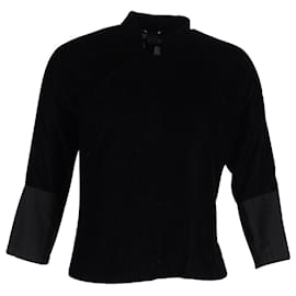 Comme Des Garcons-Comme Des Garçons Quarter Sleeve Jacket in Black Polyester-Black
