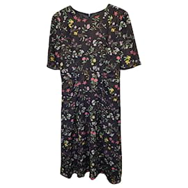 Altuzarra-Altuzarra Sylvia Kleid mit Blumendruck aus schwarzer Seide-Andere,Python drucken