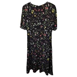 Altuzarra-Altuzarra Sylvia Kleid mit Blumendruck aus schwarzer Seide-Andere,Python drucken