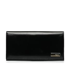 Fendi-Portefeuille à deux volets en cuir  2266-Noir