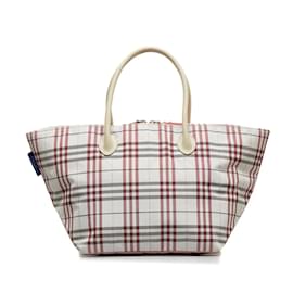 & Other Stories-Bolso tote a cuadros Nova de Blue Label-Blanco