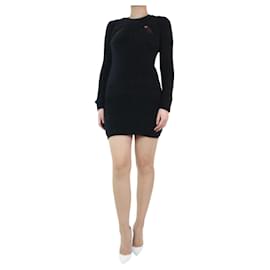 Isabel Marant-Black cut-out detail mohair dress - size FR 36-Black