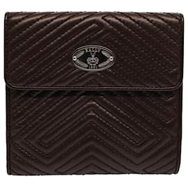 Bulgari-BVLGARI BALLY Cartier Wallet Leather 3Set Black Brown beige Auth ac2488-Brown,Black,Beige