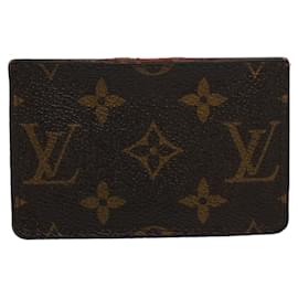 Louis Vuitton-LOUIS VUITTON Monogram Porte Cartes Estojo para Cartões Quimono Vermelho M56172 Autenticação de LV 59099-Vermelho,Monograma