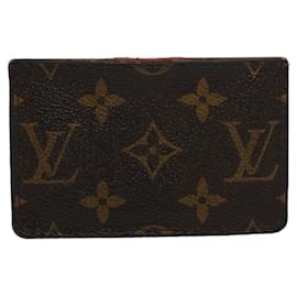 Louis Vuitton-LOUIS VUITTON Monogram Porte Cartes Kimono Card Case Rouge M56172 Auth LV 59099-Rouge,Monogramme