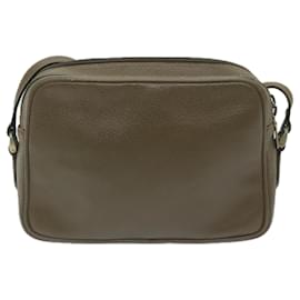 Gucci-GUCCI Shoulder Bag Leather Beige Auth 59969-Beige