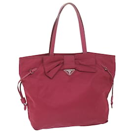 Prada-Prada Tote Bag Nylon Rosa Auth 59700-Rosa