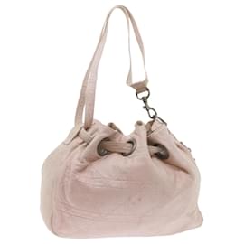 Christian Dior-Christian Dior Canage Shoulder Bag Leather Pink Auth bs9711-Pink
