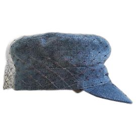 Christian Dior Arty Veil Denim Hat Blue