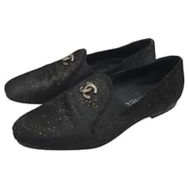 Chanel-Chanel Pony Hair CC Loafers-Black