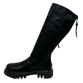 Henry Béguelin-Henry Beguelin Black Leather Stivale Boots-Black