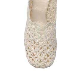 The row-Zapatos de tacón de croché Raffaela en color marfil de The Row-Crudo