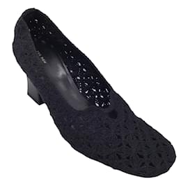 Autre Marque-Zapatos de tacón negros de croché Raffaela de The Row-Negro