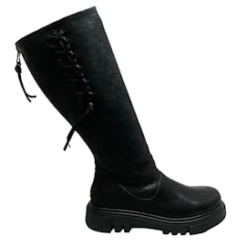 Autre Marque-Henry Beguelin Black Leather Stivale Boots-Black