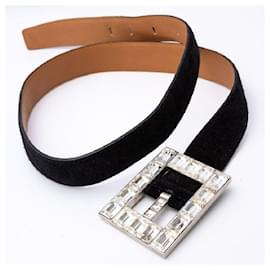Céline-Belts-Black,Silver hardware
