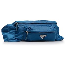 Prada-Prada Blue Tessuto Belt Bag-Blue