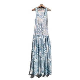Sonia Rykiel ärmelloses langes Kleid hellblau Baumwolle Hellblau