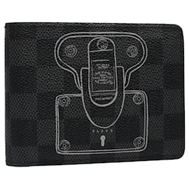 Louis Vuitton-LOUIS VUITTON Damier Grafitte Portefeuille Multipull Wallet N63183 LV Auth 59787-Other
