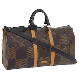 Louis Vuitton-LOUIS VUITTON Damier Ebene Giant Keepall Bandouliere 50 Tasche N40360 Auth 59906S-Andere