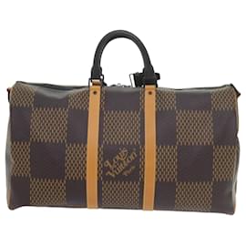 Louis Vuitton-LOUIS VUITTON Damier Ebene Giant Keepall Bandouliere 50 Tasche N40360 Auth 59906S-Andere