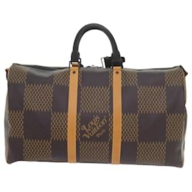 Louis Vuitton-LOUIS VUITTON Damier Ebene Giant Keepall Bandouliere 50 Bolsa N40360 auth 59906S-Outro