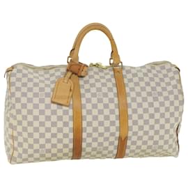 Louis Vuitton-LOUIS VUITTON Damier Azur Keepall 50 Boston Bag N41430 Autenticação de LV 59264UMA-Outro