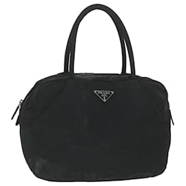 Prada-PRADA Hand Bag Nylon Black Auth 59970-Black