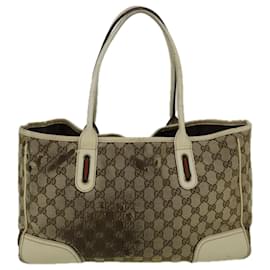 Gucci-GUCCI GG Canvas Web Sherry Line Tote Bag Beige Rouge Vert 163805 auth 60259-Rouge,Beige,Vert