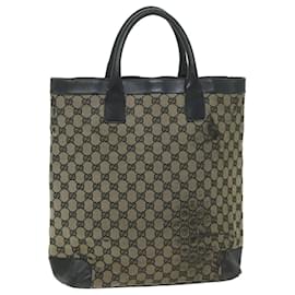 Gucci-GUCCI GG Lona Tote Bag Bege 002 1121 2123 auth 60143-Bege