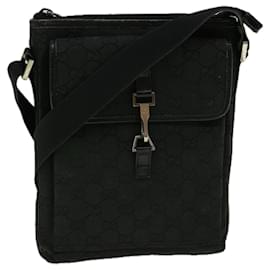 Gucci-gucci GG Canvas Shoulder Bag black 92646 auth 60288-Black