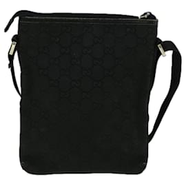 Gucci-gucci GG Canvas Shoulder Bag black 92646 auth 60288-Black