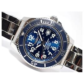 Breitling-BREITLING SuperoceanII 42 blaues Armband Spezifikation A17365 Herren-Silber