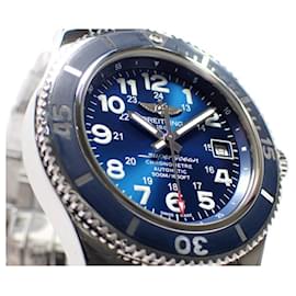 Breitling-BREITLING Superocean II 42 bleu Bracelet Spécification A17365 Pour des hommes-Argenté