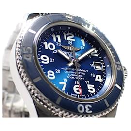 Breitling-BREITLING SuperoceanII 42 blaues Armband Spezifikation A17365 Herren-Silber