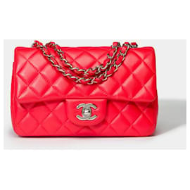 Chanel-Sac Chanel Timeless/Clássico em Couro Vermelho - 101590-Vermelho