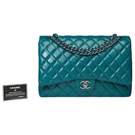 Chanel-Sac Chanel Timeless/Classic in Blue Leather - 101588-Blue