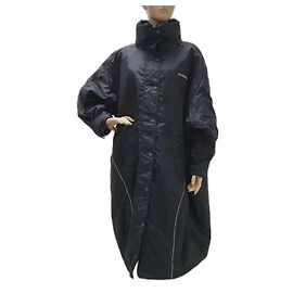 Cappotto Parka lungo oversize in nylon nero di Balenciaga Nero