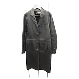 Ventcouvert leather coat size 38 Black