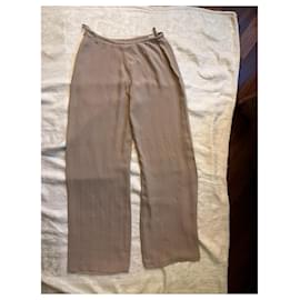 Hermès-Pantalone seta Hermes-Crudo