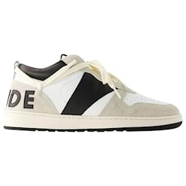 Autre Marque-Rhecess Low Sneakers - Rhude - Leather - White/Black-White