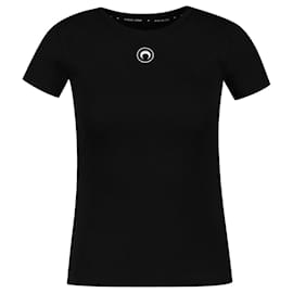 Marine Serre-1X1 Camiseta Rib - Marine Serre - Algodón - Negro-Negro
